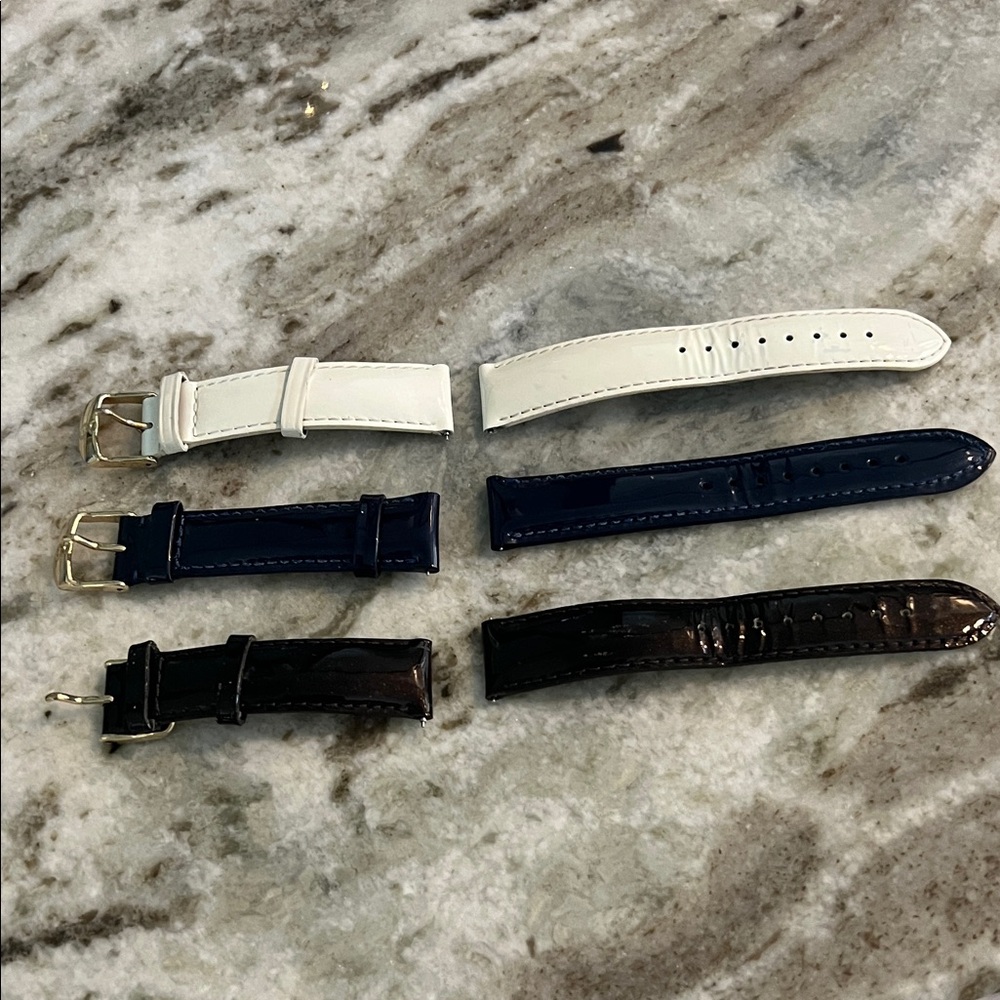 Michelle watch interchangeable bands  in Black, Navy Blue, White